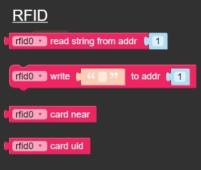 UIFlow RFID programming blocks